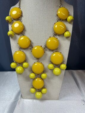 J. Crew Yellow Statement Bib Necklace - Bold Fashion Jewelry